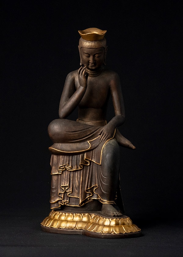 仏像】リアル仏像 木造 弥勒菩薩半跏思惟像 篁千礼特別彩色 | リアル