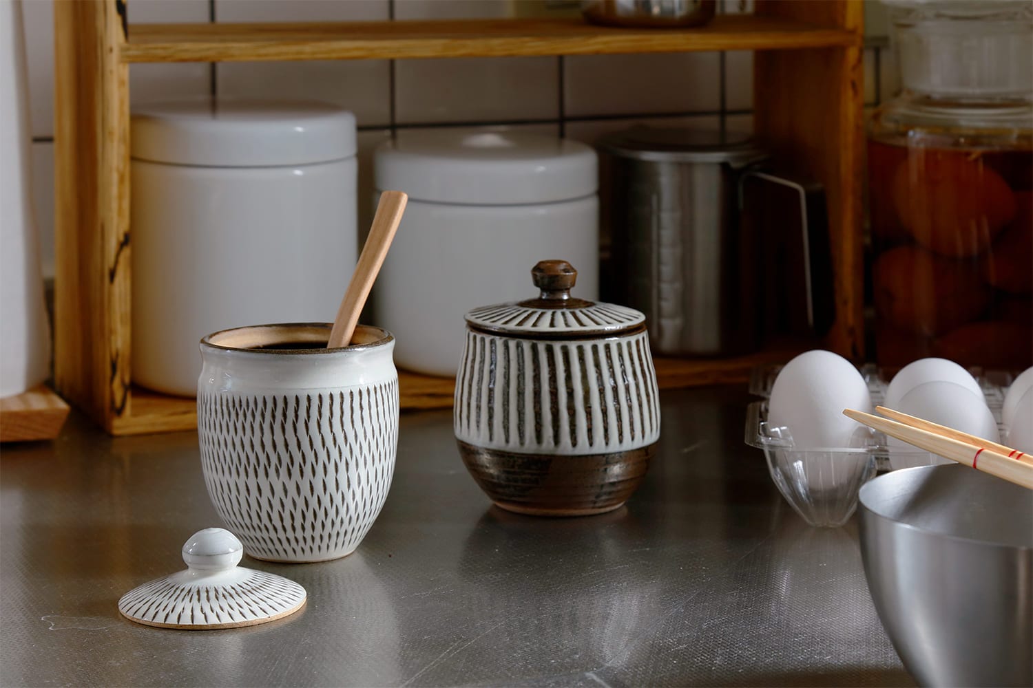 蓋付ポット （小石原ポタリー） | 保存容器 | cotogoto