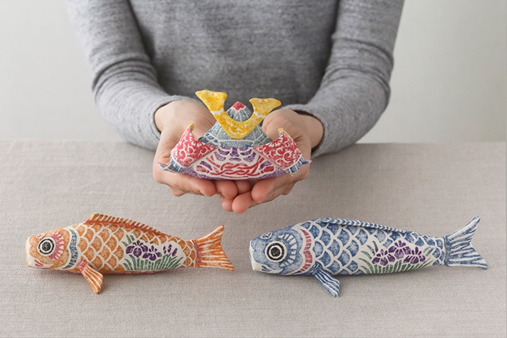 木版手染ぬいぐるみ 錦兜・鯉のぼり （真工藝） | 季節のしつらい