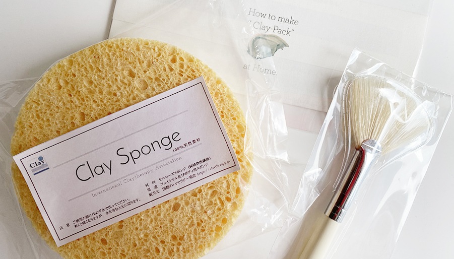 クレイパック用刷毛（フェイシャル）＆新クレイスポンジセット（レシピ