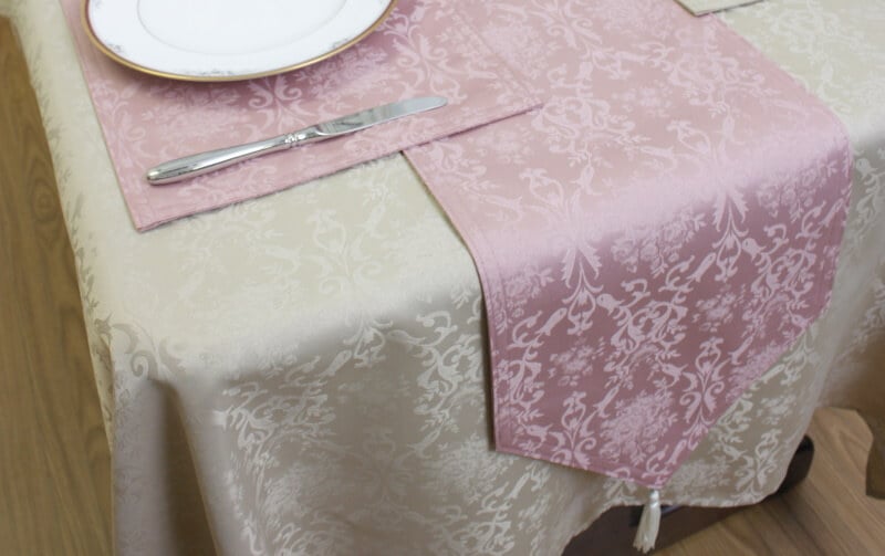 damask elegance 撥水ジャカード織 テーブルランナー 約30×230cm