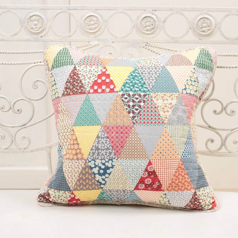 flower-flag コットンキルト クッションカバー 約45×45cm｜インテリア