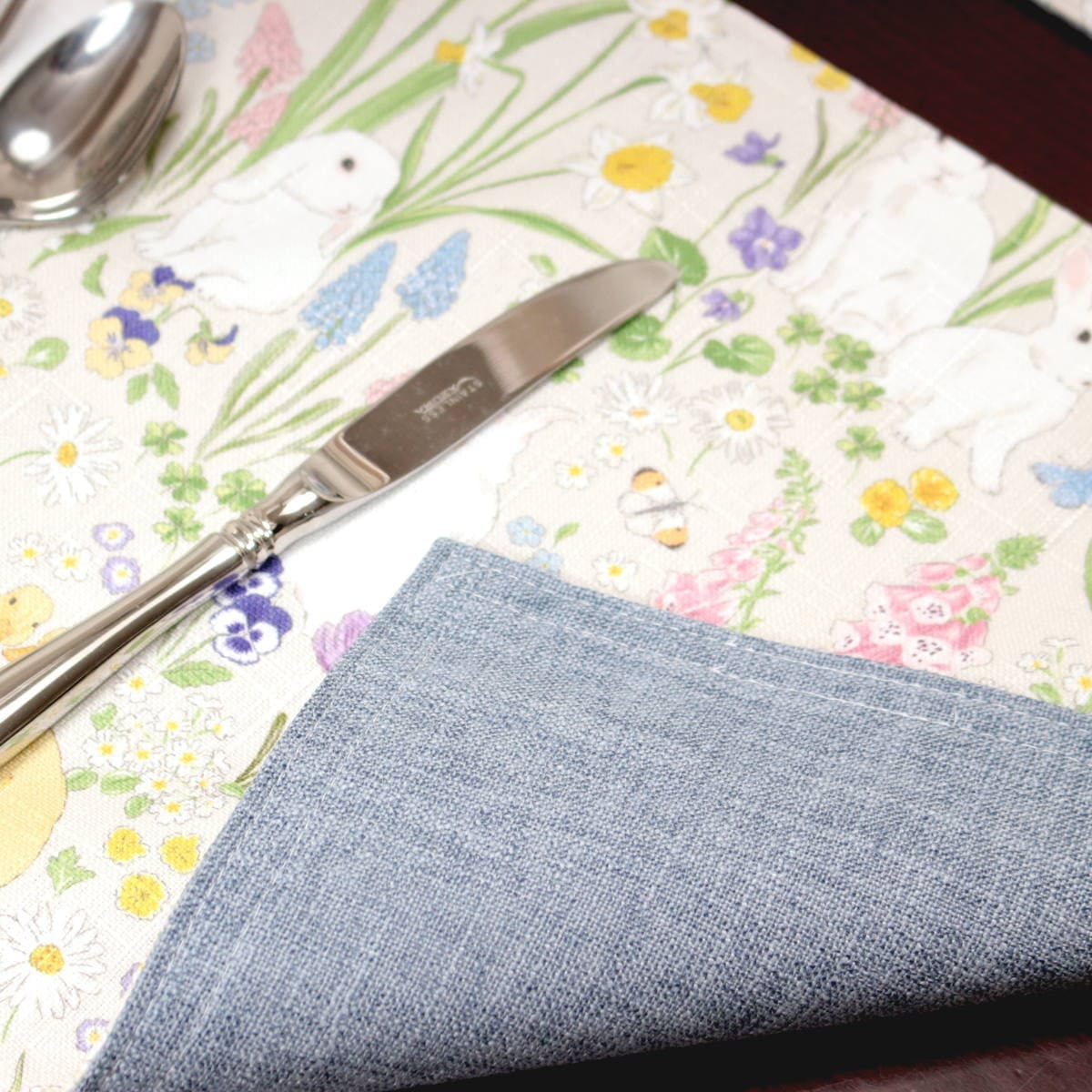 ボタニカルプリント ランチョンマット 約32×45cm [Lapin Botanique