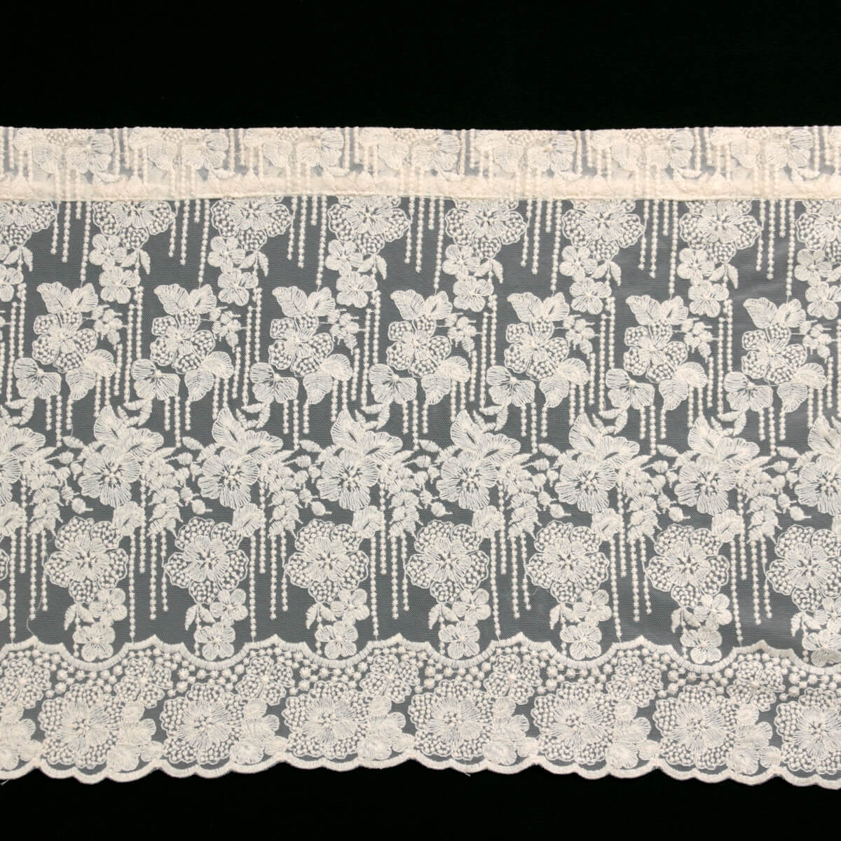 memoire チュールレース カフェカーテン 約135×45cm｜インテリアレース