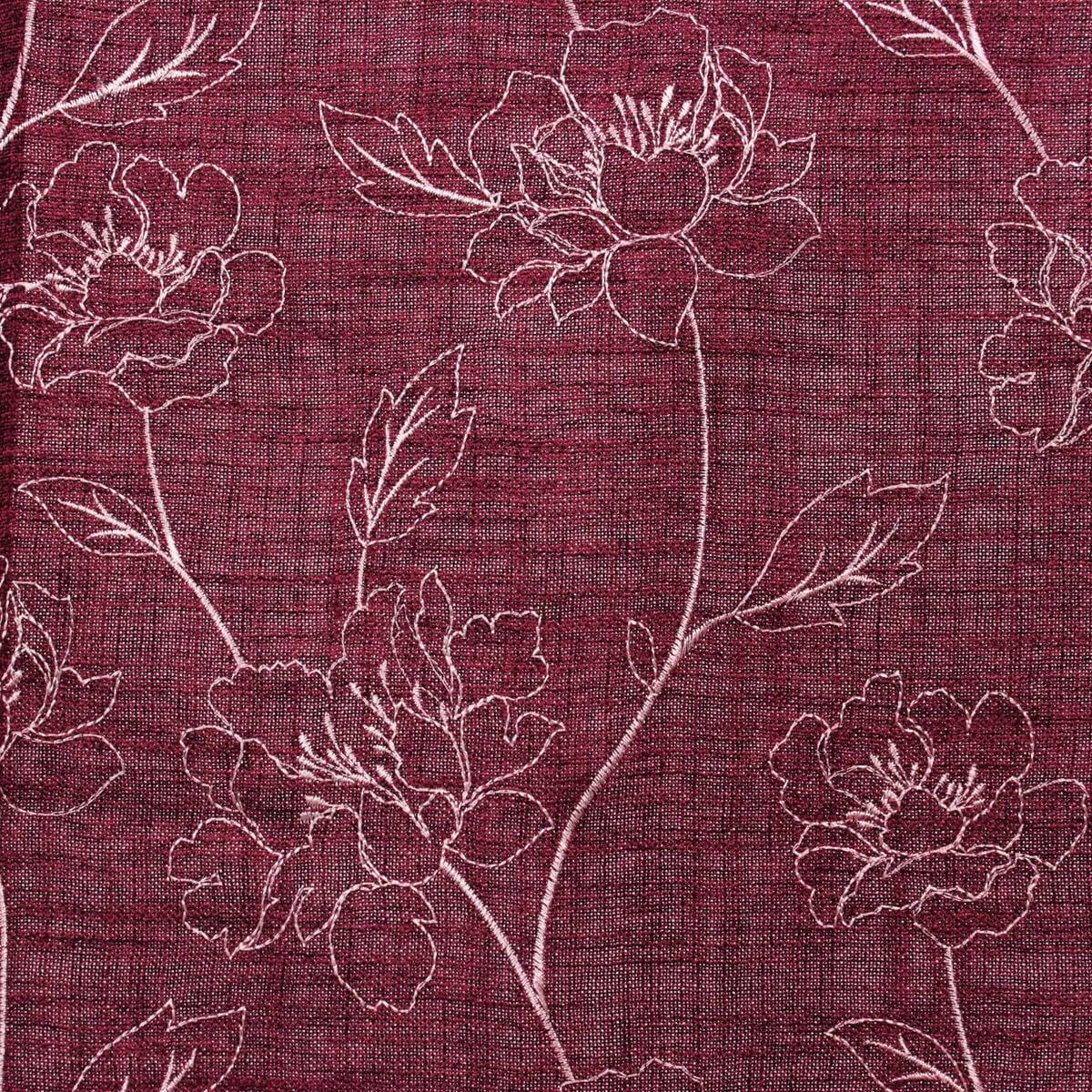 花柄刺繍 のれん 約85×90cm｜インテリアレース・テーブルクロス