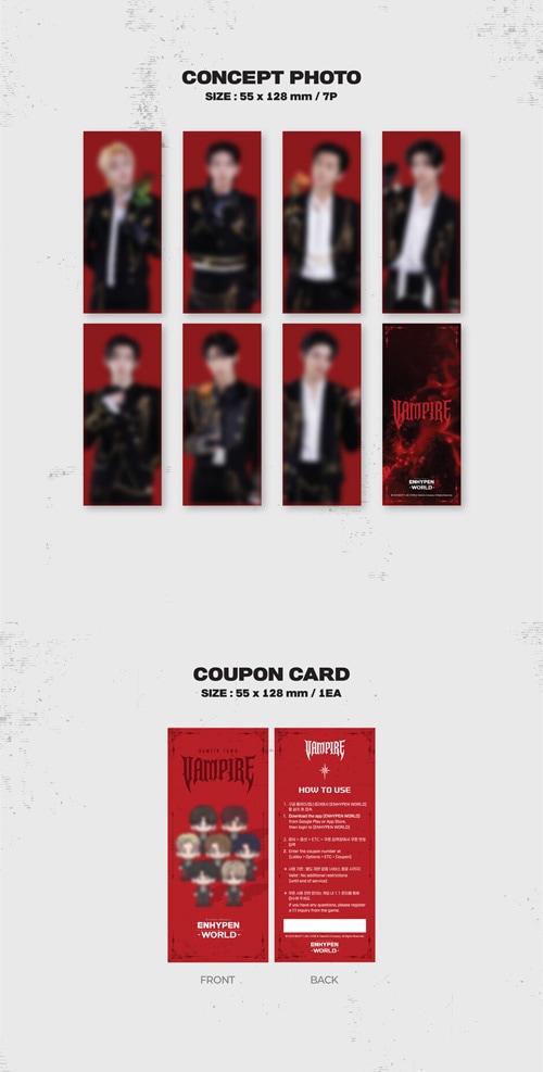 先払いのみ）韓国スターグッズ ENHYPEN (エンハイフン) WORLD COUPON