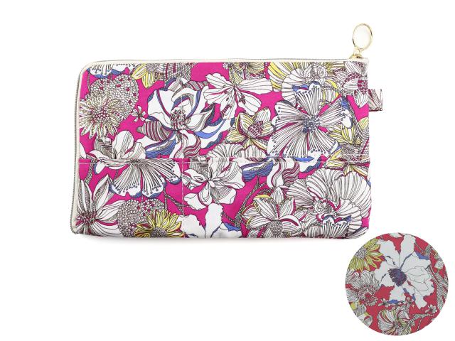 リバティプリント/ラウンドフラットポーチ02