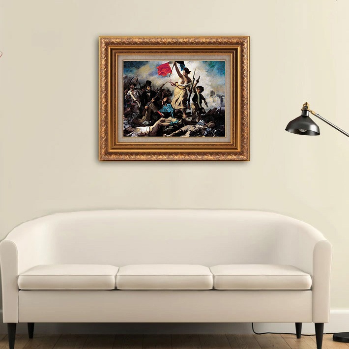 民衆を導く自由の女神 【8号】 ウジェーヌ・ドラクロワ 【 額縁が