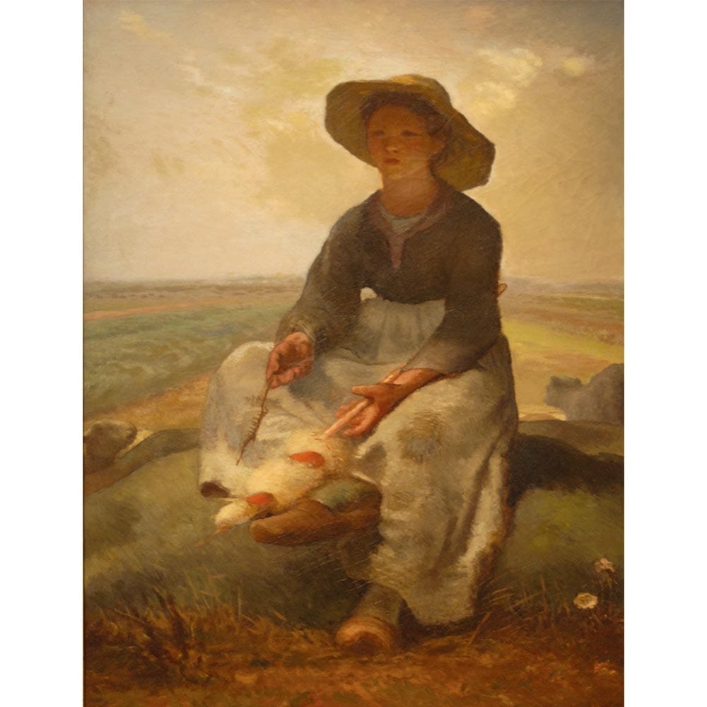 農村の女性 【10号】 ジャン＝フランソワ・ミレー 【 額縁が選べる 額