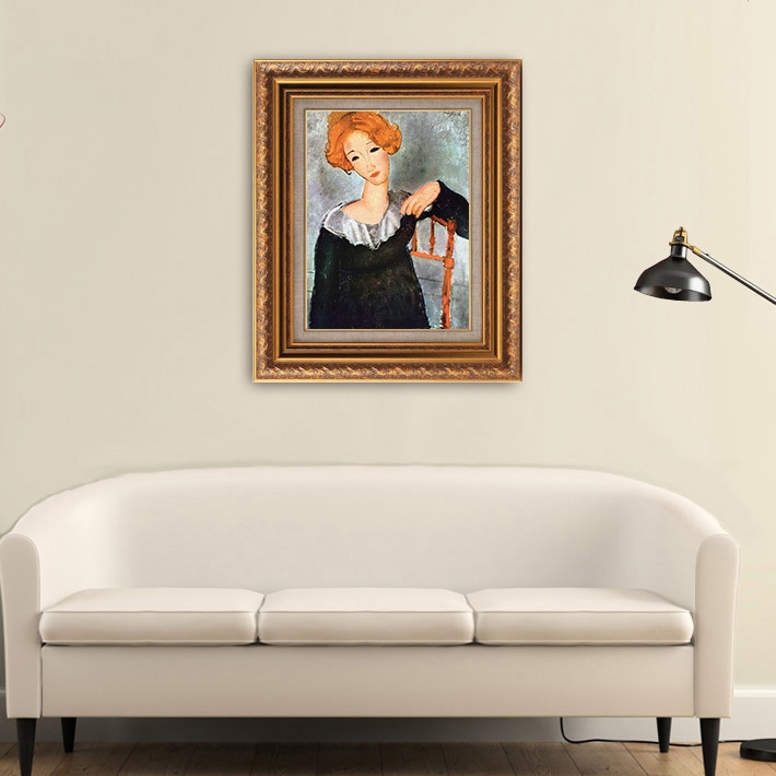 赤毛の女性 【20号】 アメデオ・モディリアーニ 【 額縁が選べる 額
