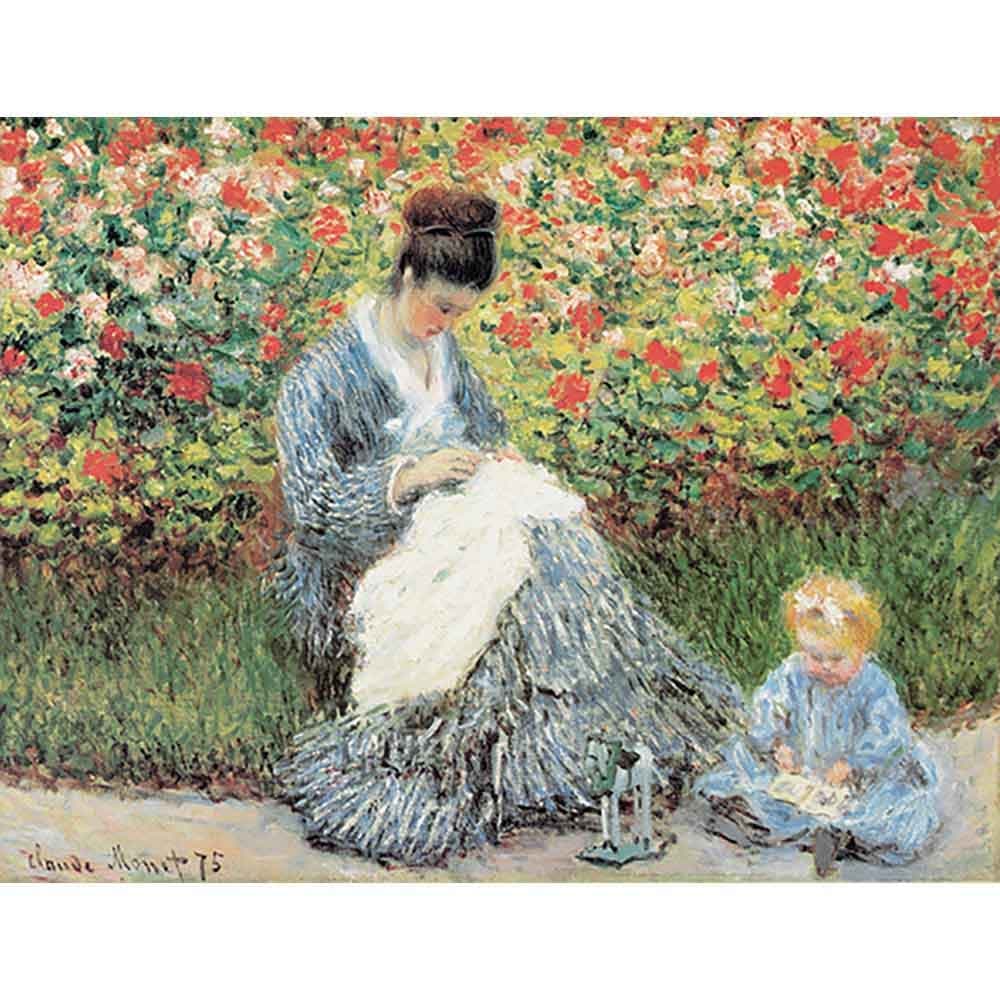 カミーユモネと子 【6号】 クロード・モネ 【 額縁が選べる 額入り
