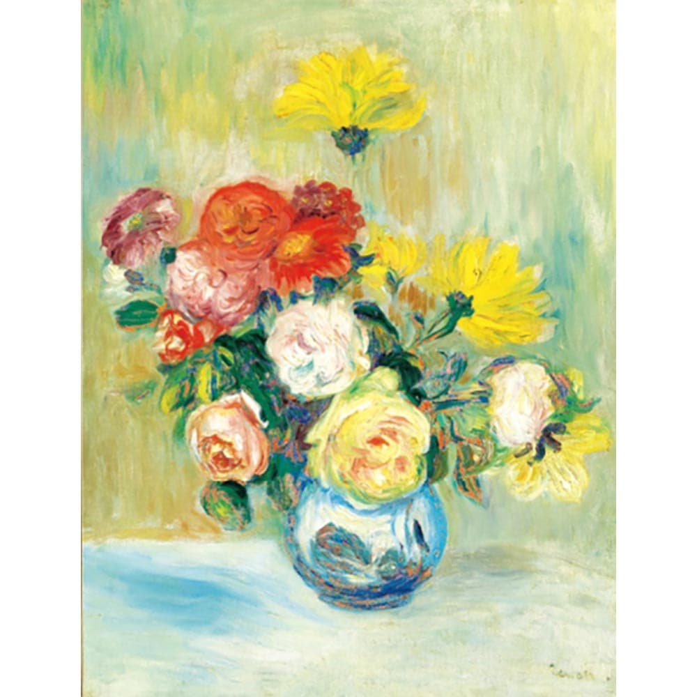 花瓶のバラとダリア 【15号】 ピエール＝オーギュスト・ルノワール