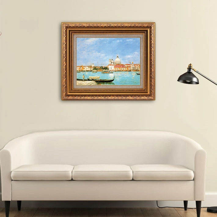 ベネチアの風景 【6号】 ウジェーヌ・ブーダン 【 額縁が選べる 額入り