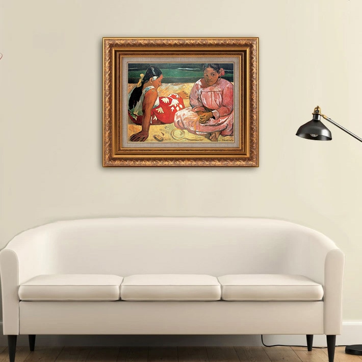 タヒチの女（浜辺にて） 【15号】 ポール・ゴーギャン 【 額縁が選べる