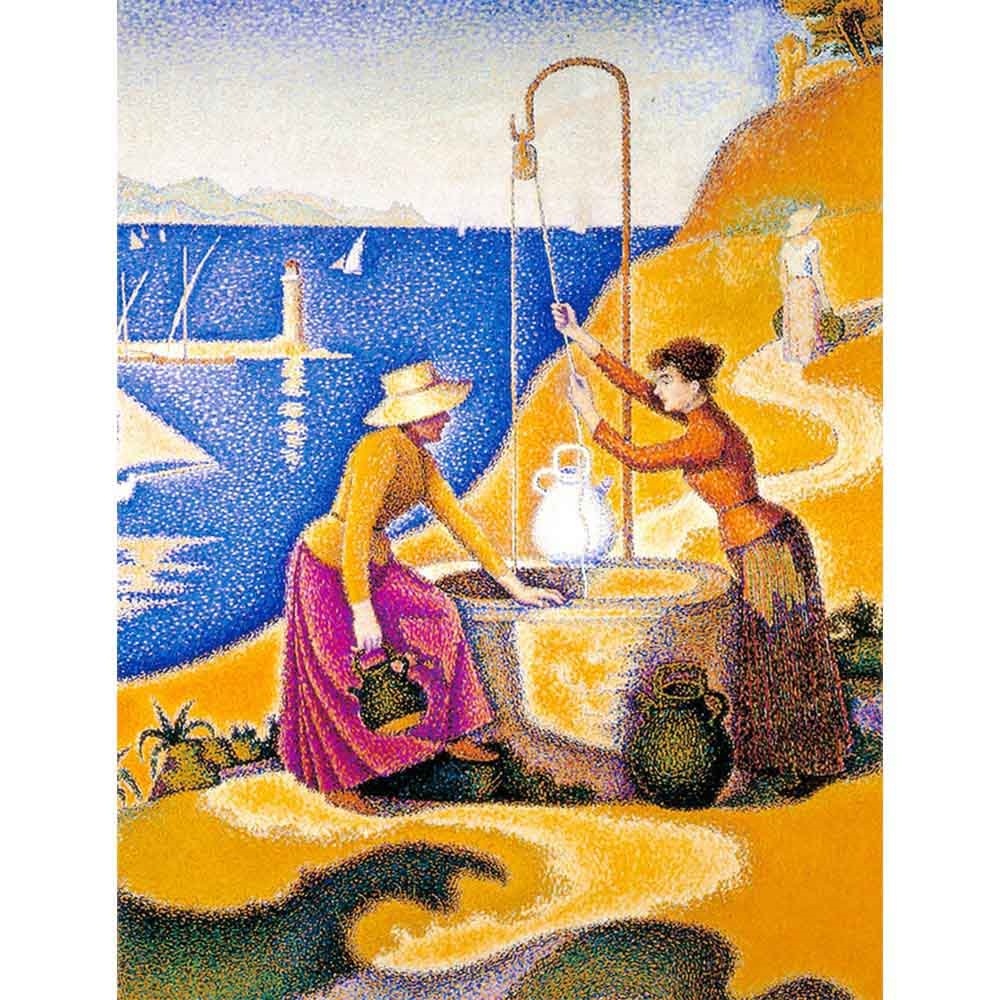 井戸と女性 【10号】 ポール・シニャック 【 額縁が選べる 額入り 複製