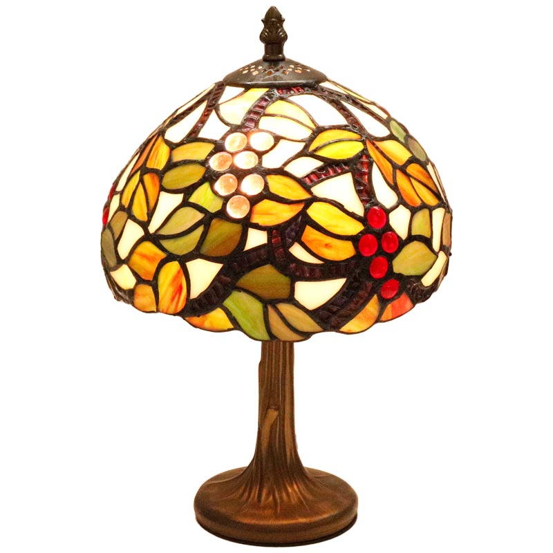 ステンドグラスランプ 花柄 アンティーク調 E17 40W