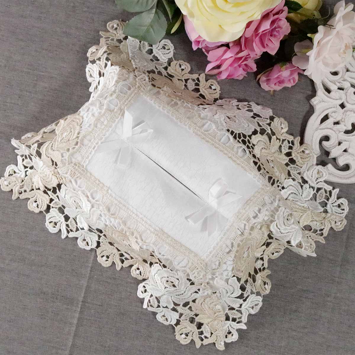 フレンチレース ティッシュケースカバー