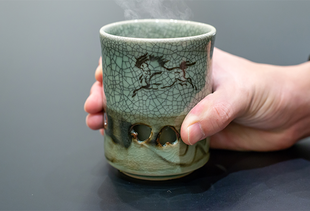 大堀相馬焼 松永窯 馬と兎の二重湯呑み（2.2寸） | すべての商品 |福島