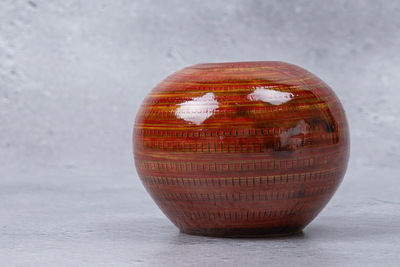 KOISHIWARA HOMES マルワ窯 花器（レッド）【S】 | メーカー,小石原焼