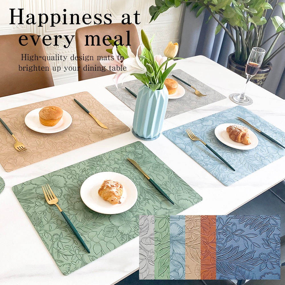 ランチョンマット レザー 革 おしゃれ 両面 2way 洗える 撥水 耐熱