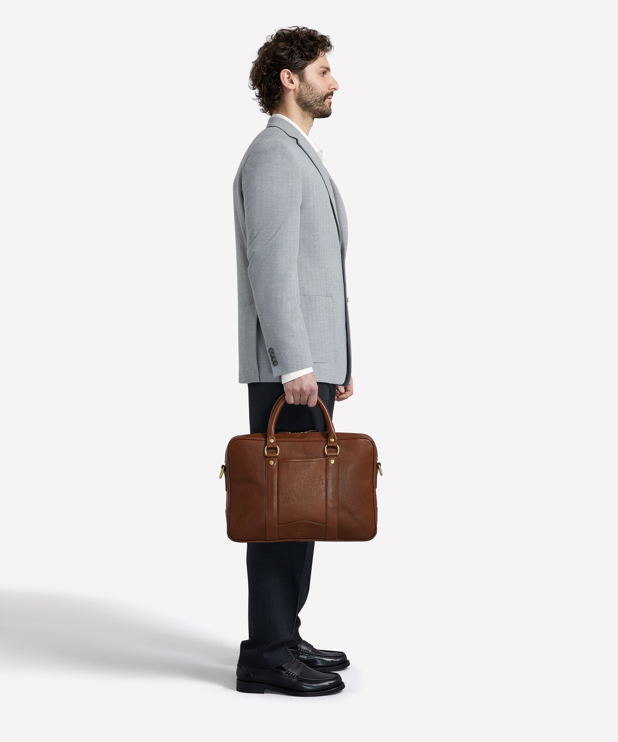 Scout No. 295 | Vintage Chestnut Leather Slim Briefcase | Ghurka