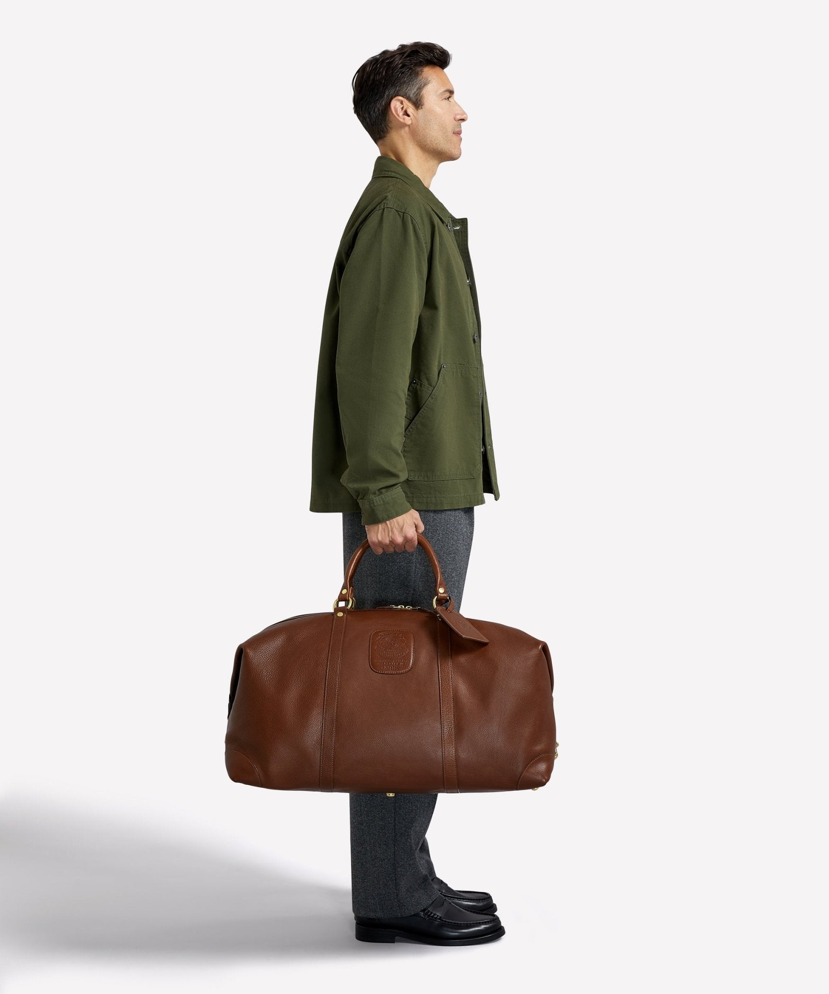 Cavalier III No. 98 | Vintage Chestnut Leather Duffle Bag | Ghurka