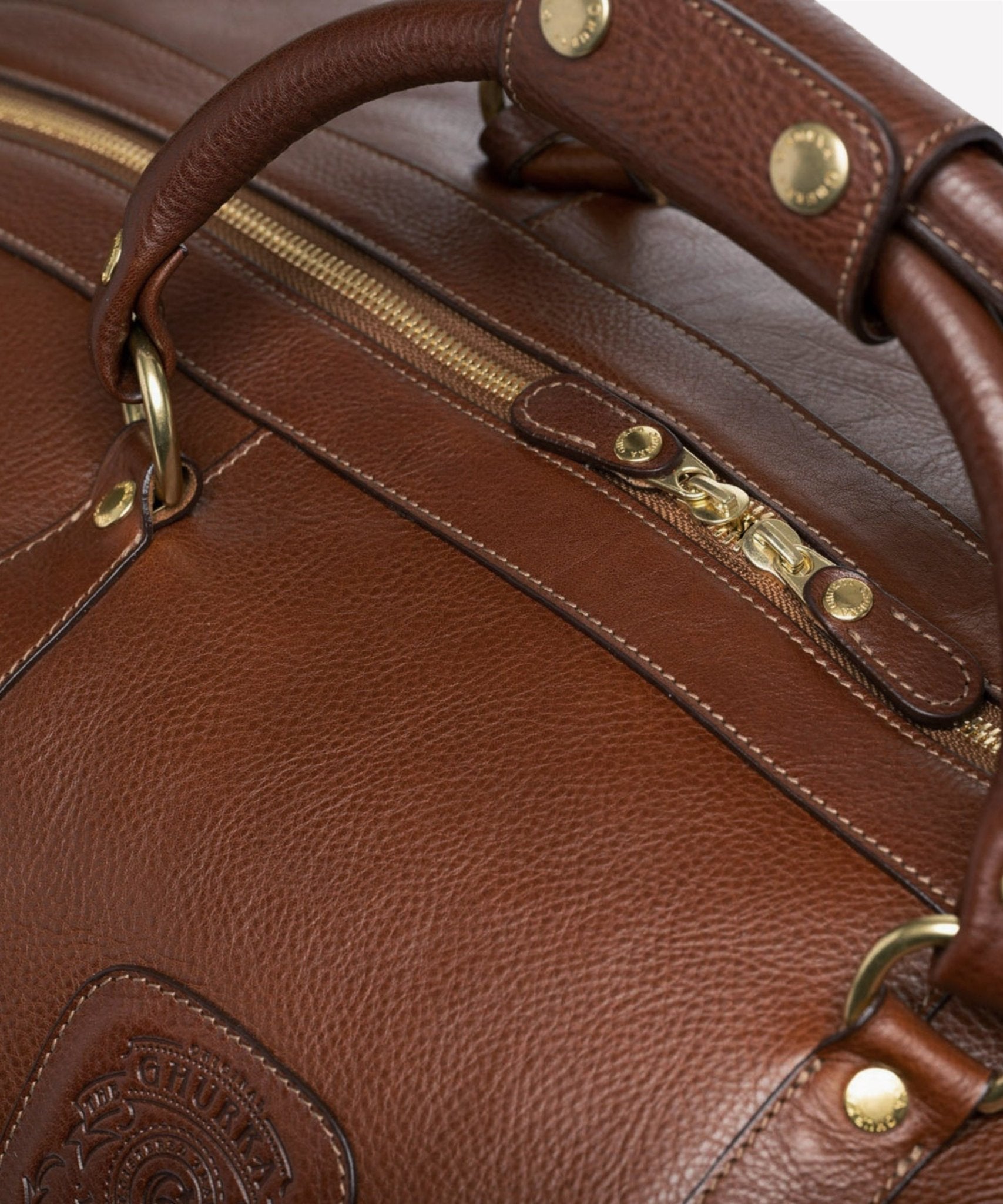 Cavalier III No. 98 | Vintage Chestnut Leather Duffle Bag | Ghurka
