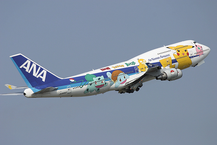 ポケモンジェットUSA ANA（全日空） B747-400 JA8962
