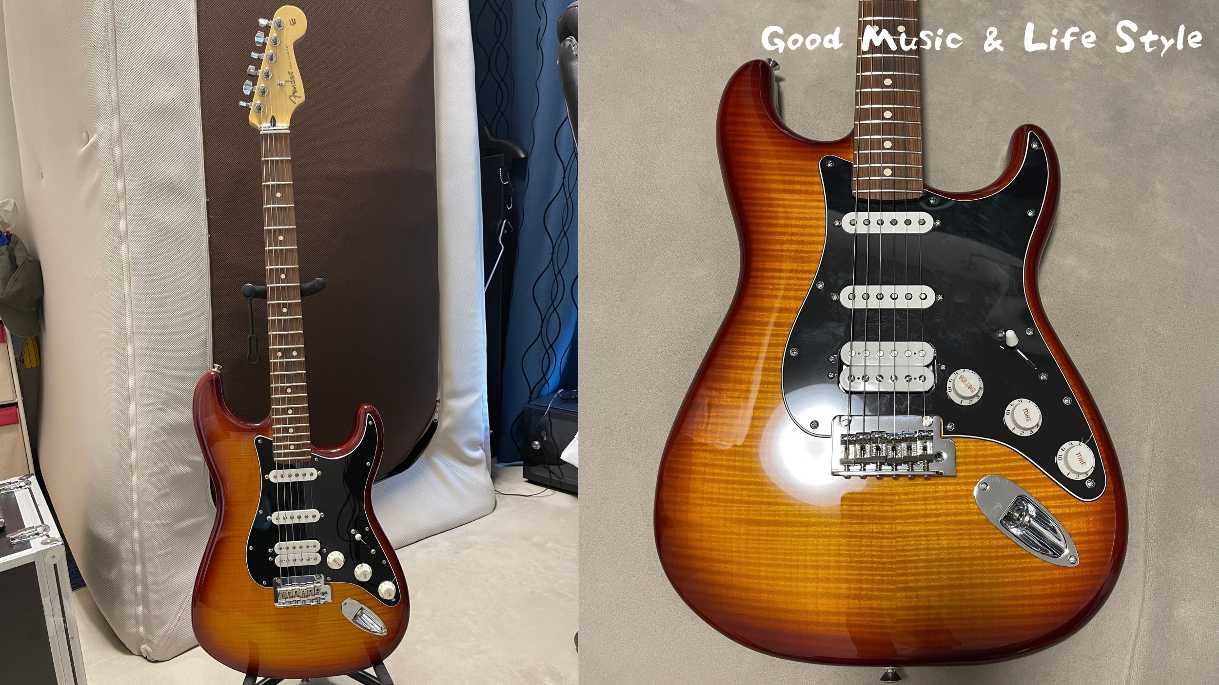Fenderギター】虎杢のフレイムメイプルが美しい！ Player Stratocaster