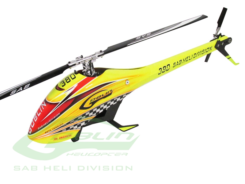 SAB GOBLIN 380 YELLOW/ORANGE (with 380mm Black Line Main Blades
