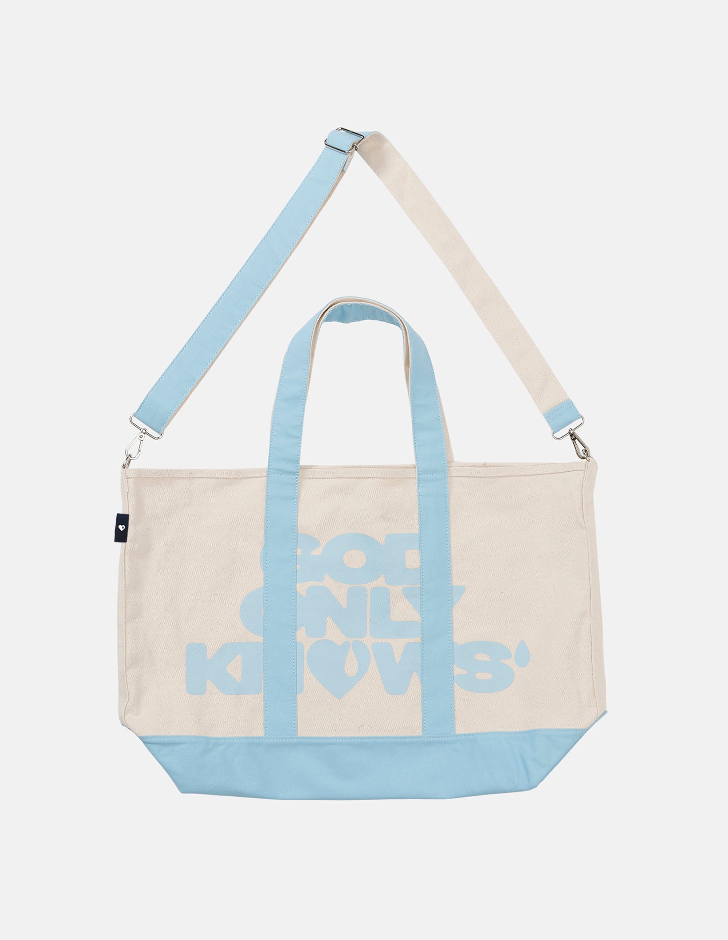 OVERSIZED SHOULDER TOTE BAG – GOD ONLY KNOWS
