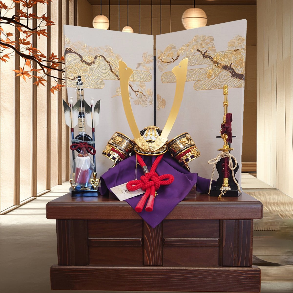 横幅46cm｜10号兜 北斗｜五月人形 兜飾り コンパクト飾り｜モダン