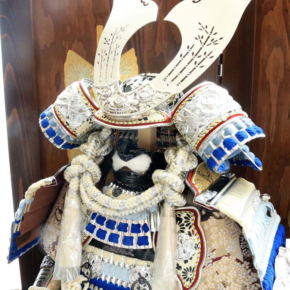 横幅85cm｜翠鳳作 10号青段鎧 ｜青色 ｜モダンで斬新な五月人形｜青い