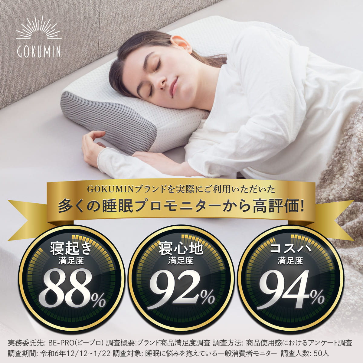 4段階高さ調整機能で「失敗しない」】プレミアム低反発枕 – GOKUMIN