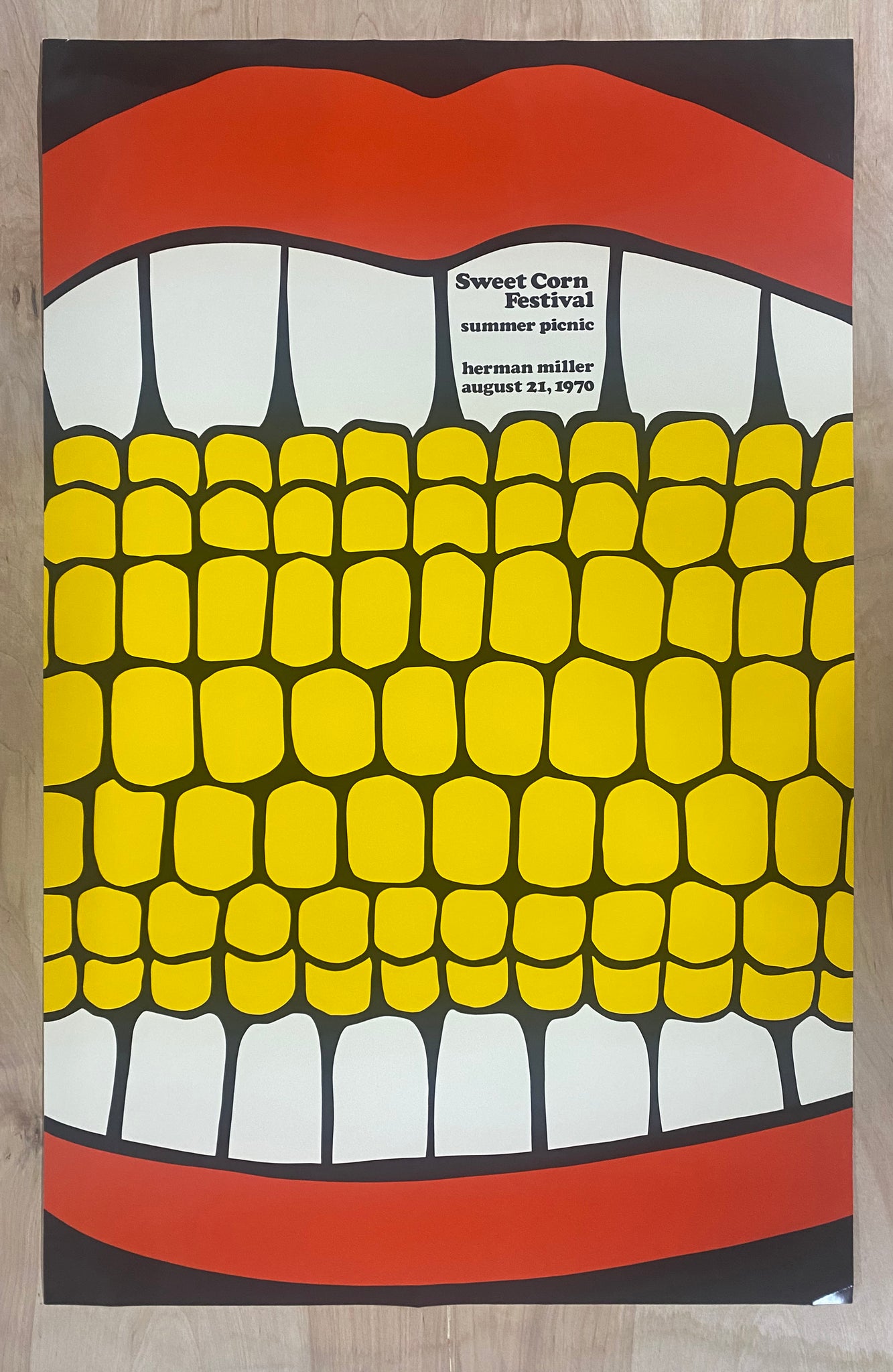 1970 Herman Miller Summer Picnic Poster Steve Frykholm First