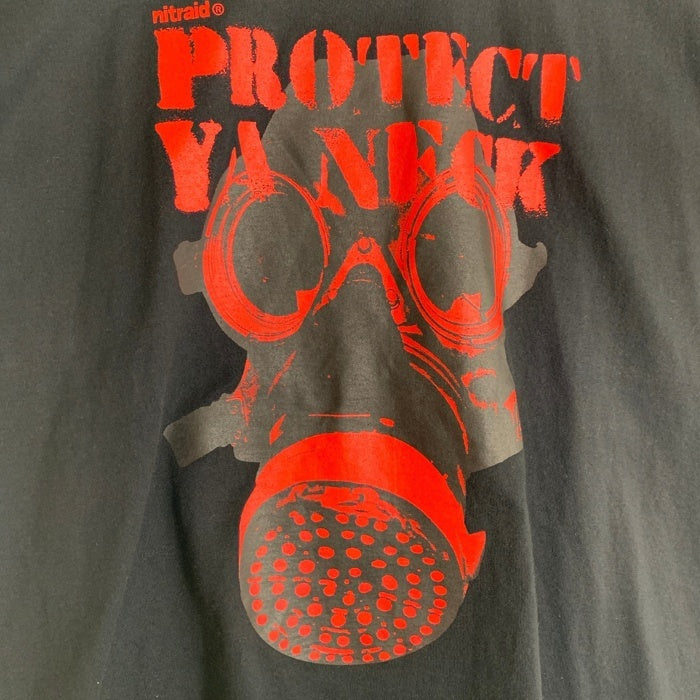NITRAID ナイトレイド PROTECT YA NECK プリント Tシャツ ブラック