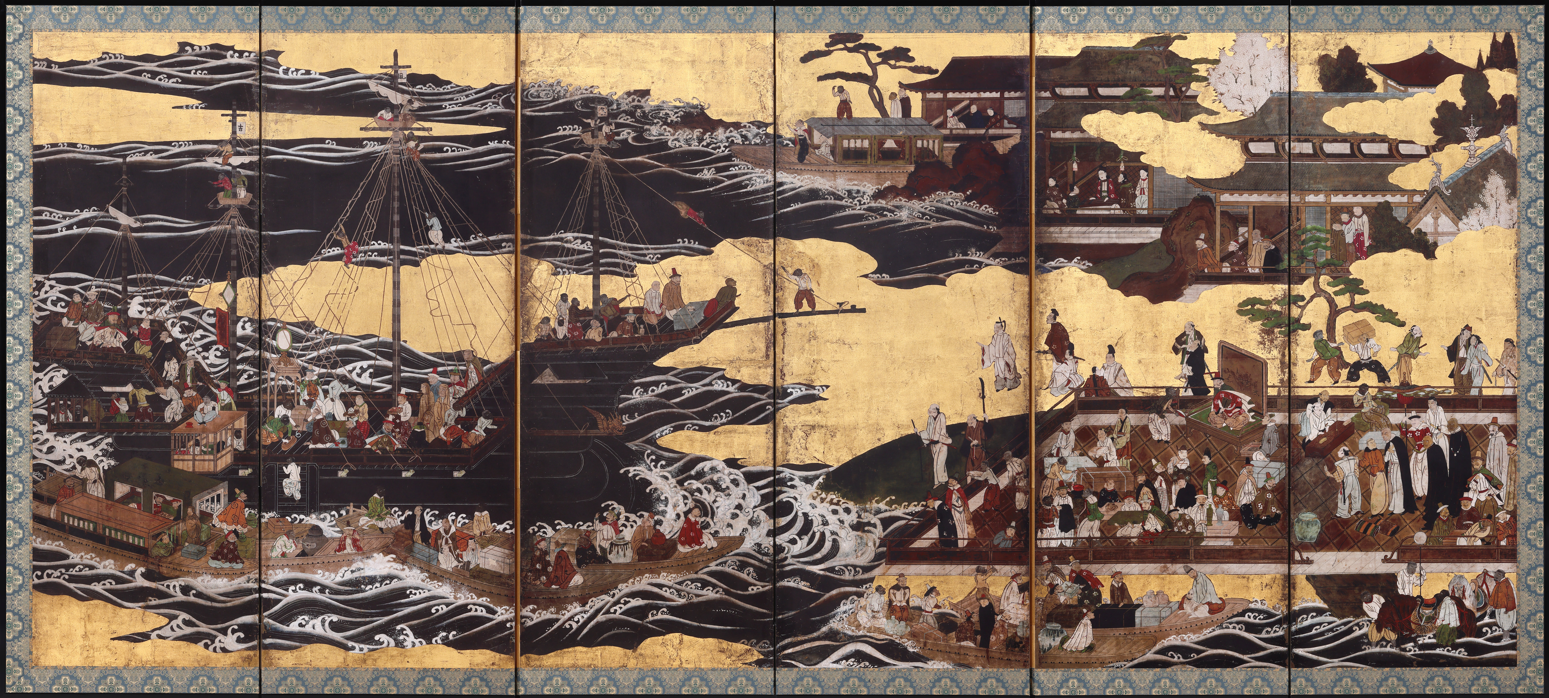 南蛮屏風｜作品紹介｜キヤノン 綴プロジェクト｜キヤノングローバル