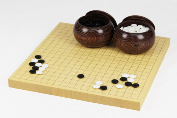 新榧｜碁盤10号卓上 3点セット｜本蛤碁石22号実用／栗特大