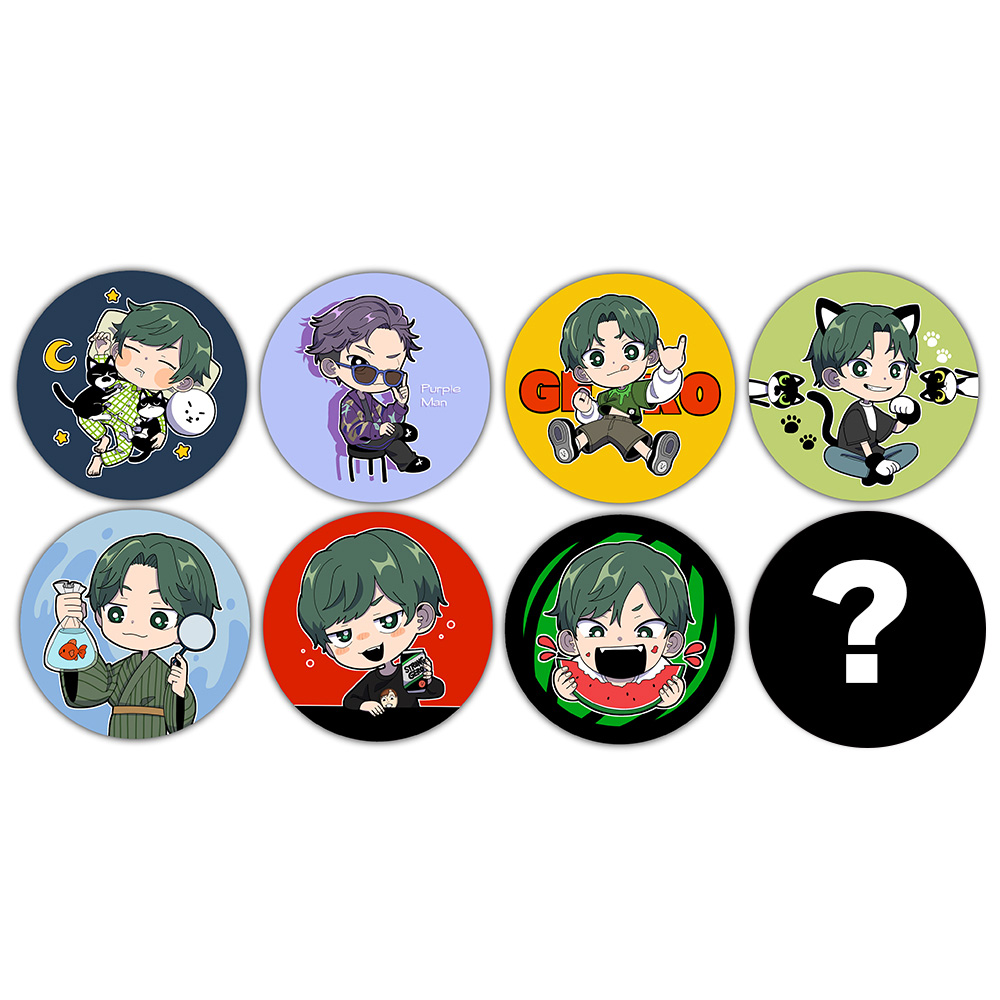 缶バッジくじ（7種＋シークレット1種）※あたりは直筆サイン入り！ 【7