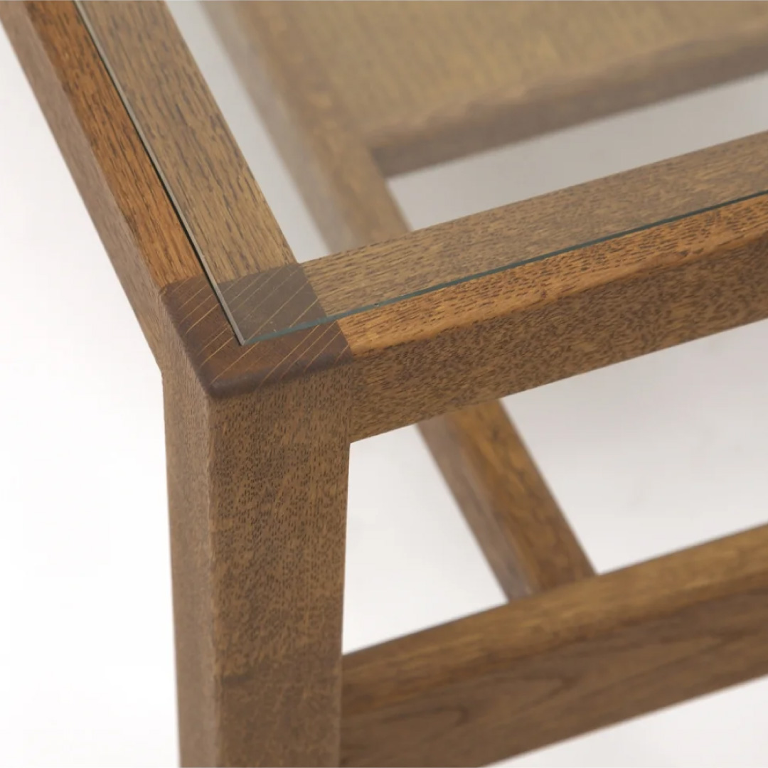 Glass Top Table +Sliding Tray［ガラストップ テーブル］｜ロー