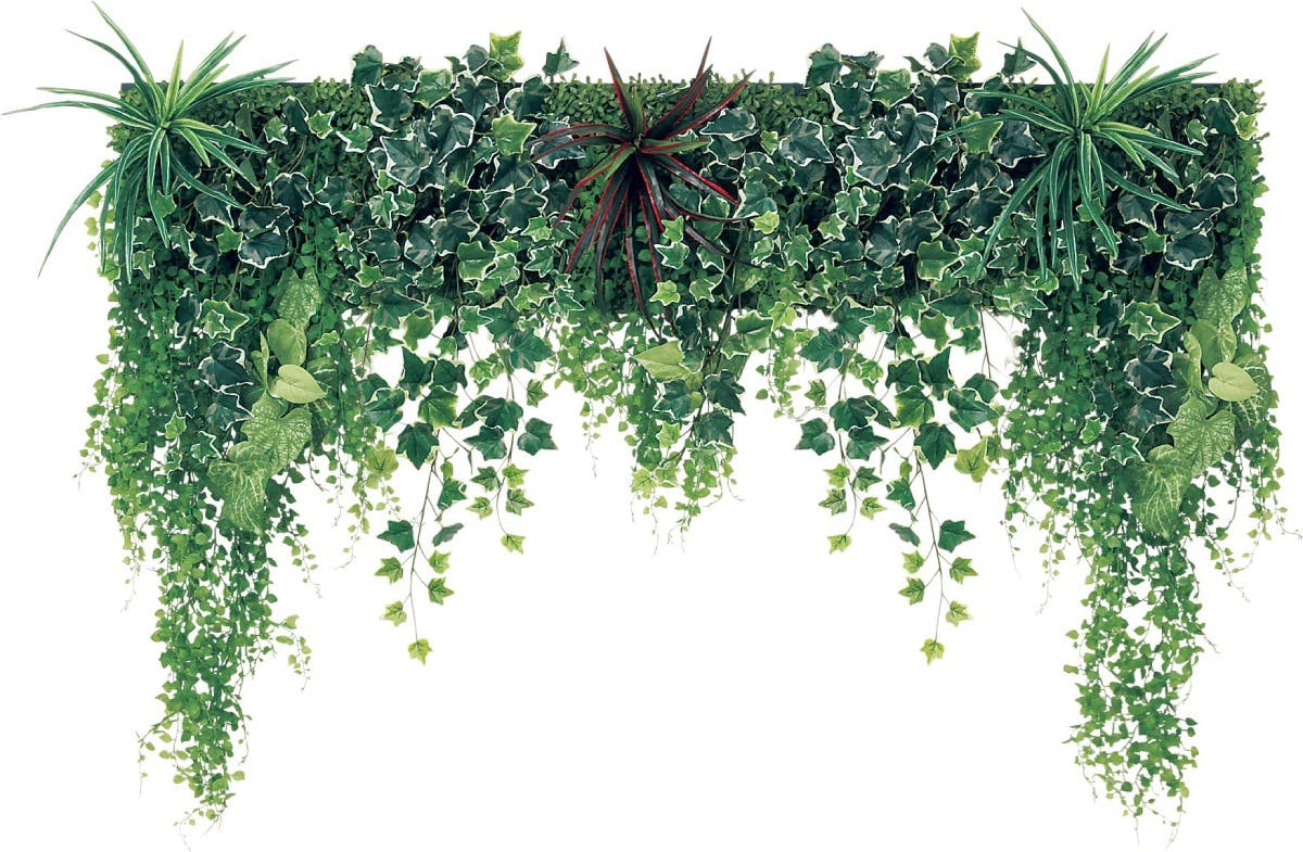 連接グリーン GM1845 5連｜フェイクグリーン 壁面緑化 しだれミニタイプ