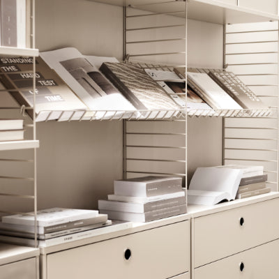 日本代理店】String System マガジンシェルフ スチール | 北欧家具