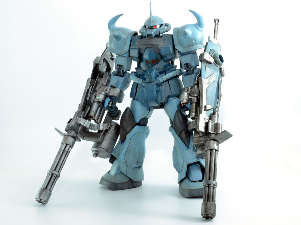 MG グフカスタム ダブルガトリングシールド｜rans46さんのガンプラ作品