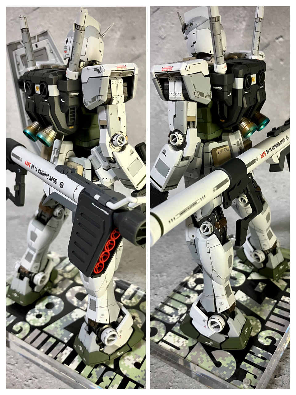 MG ガンダム AAPE RX-78-2 GUNDAM GRN-CAMO AAPE BY A BATHING APE