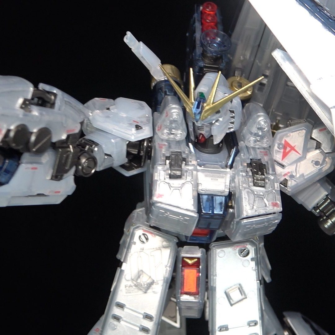 RG νガンダム(クリアカラー)HWS｜セリカ3さんのガンプラ作品｜GUNSTA