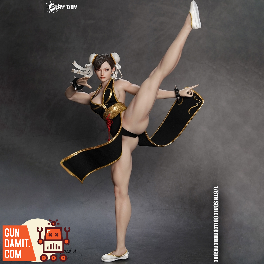 Play Toy 1/6 P023A Fighting Goddess Chun-Li 2.0 Black Sleeveless