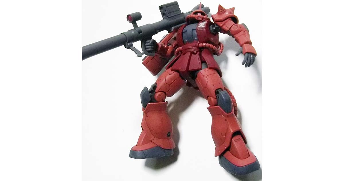 オリジン版 HG 1/144シャア専用ザクII(MS-06s)製作・作り方の詳細解説。