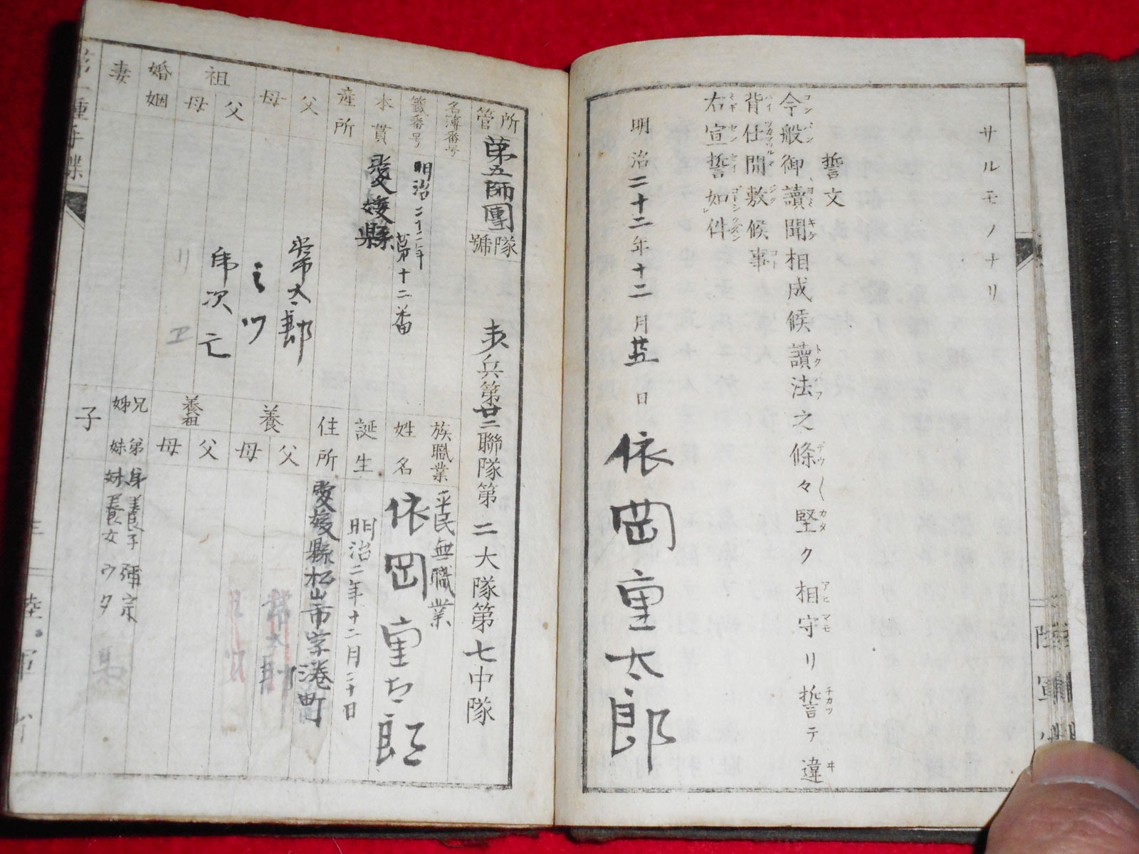 明治期 第一種軍隊手帳 | 軍装奉行-日本陸軍 軍服 装備