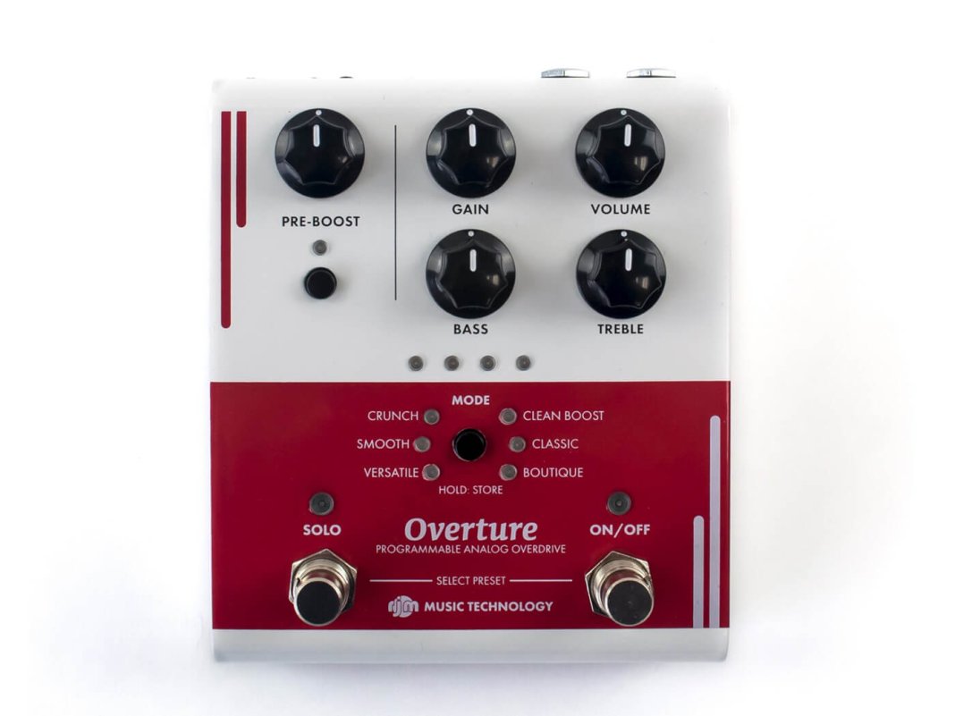 RJM Music announces the Overture, a programmable overdrive with an