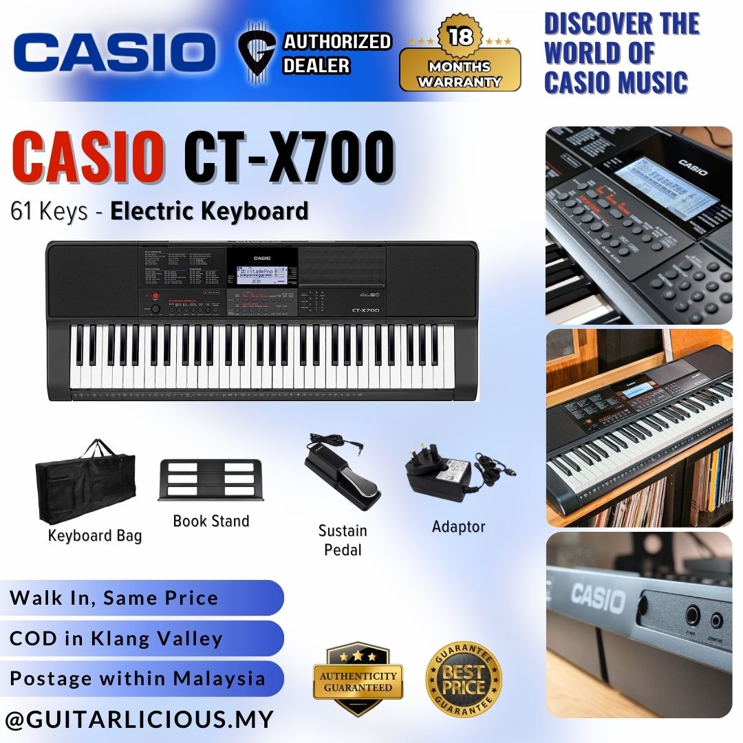 Casio CT-X700 61-Key Keyboard Set – Great for Beginners & Pros